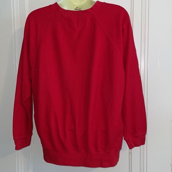 Vtg 80s Gloria Vanderbilt red cotton knit long sleeved top - Picture 7 of 9